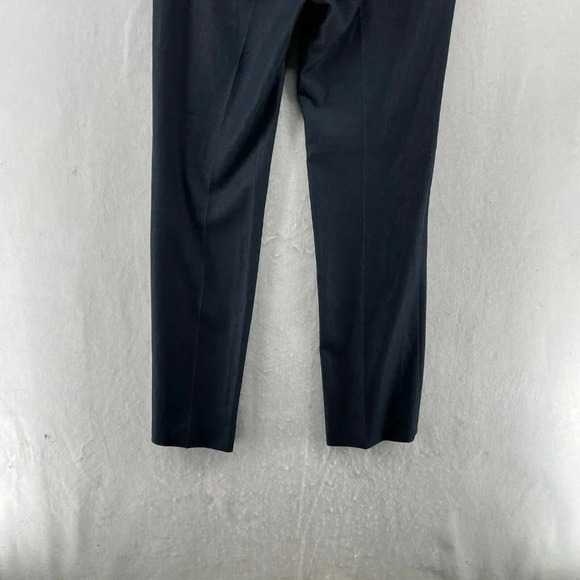 Tahari Dress Pants Women's 2 Deep Blue Straight Leg Regular Fit Mid Rise Stretch - Picture 9 of 12